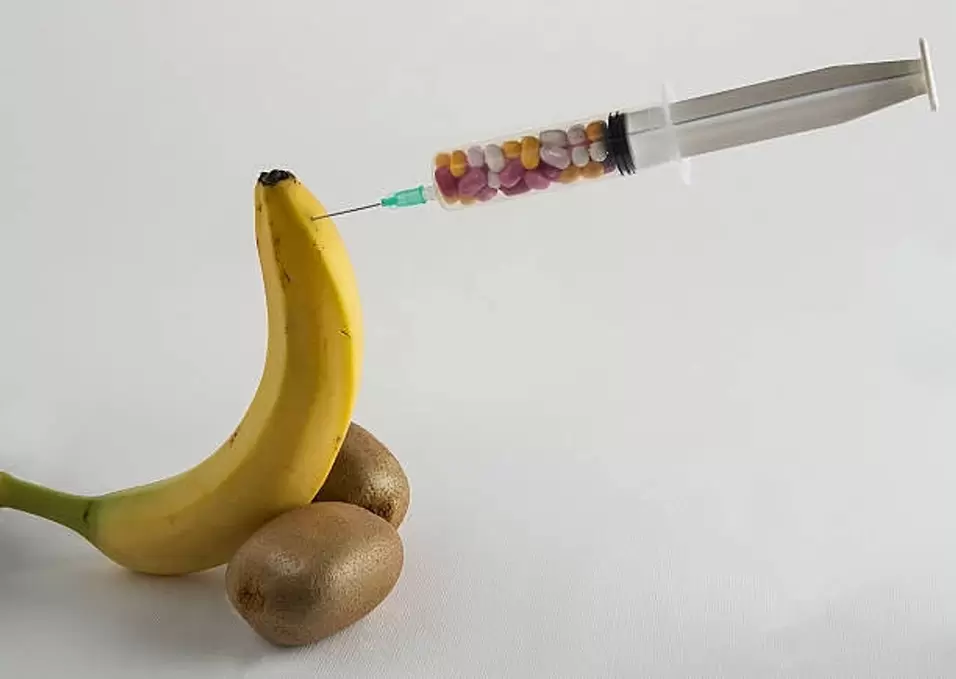 Injectable penis enlargement on the example of a banana